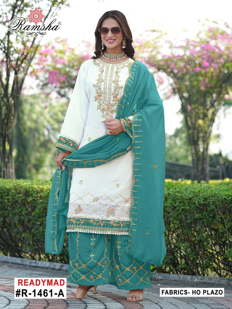 Ramsha R 1461 A To D Ho Embroidery Work Pakistani Salwar Kameez