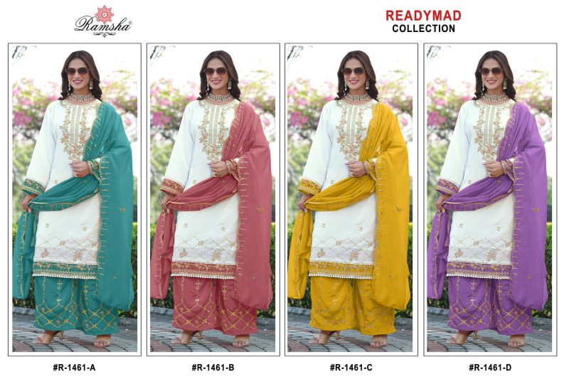 Ramsha R 1461 A To D Ho Embroidery Work Pakistani Salwar Kameez
