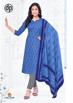 Deepkala Alisha Vol 3 Readymade Cotton Printed Kurti Pant With Dupatta