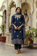 Hr 31 Viscose Chanderi Embroidered Work Kurti Pant And Dupatta
