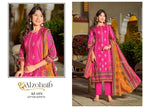 Alzohaib Asmaa Chiffon Dupatta Cotton Pakistani Salwar Kameez Suits