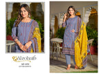 Alzohaib Asmaa Chiffon Dupatta Cotton Pakistani Salwar Kameez Suits