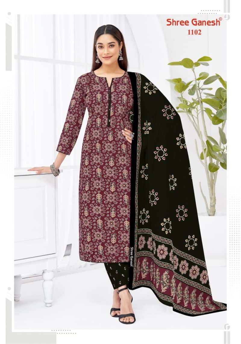 Shree Ganesh Lehriya Vol 1 Cotton Printed Dress Material