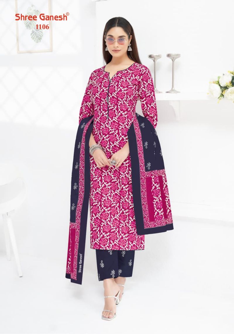 Shree Ganesh Lehriya Vol 1 Cotton Printed Dress Material