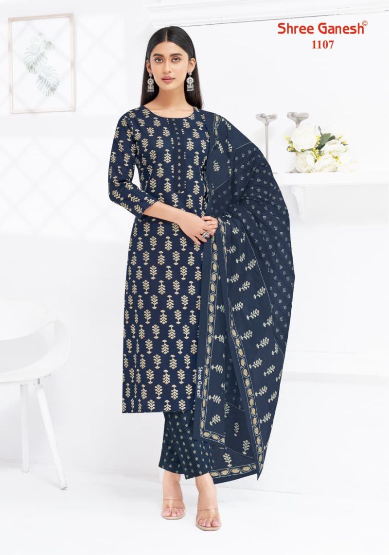 Shree Ganesh Lehriya Vol 1 Cotton Printed Dress Material