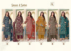 Alok Sana And Sara Cambric Cotton Printed Embroidery Dress Material