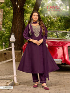 Ossm Gulzar Vol 2 Roman Silk Embroidery Work Kurti Pant And Dupatta