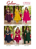 Ossm Gulzar Vol 2 Roman Silk Embroidery Work Kurti Pant And Dupatta
