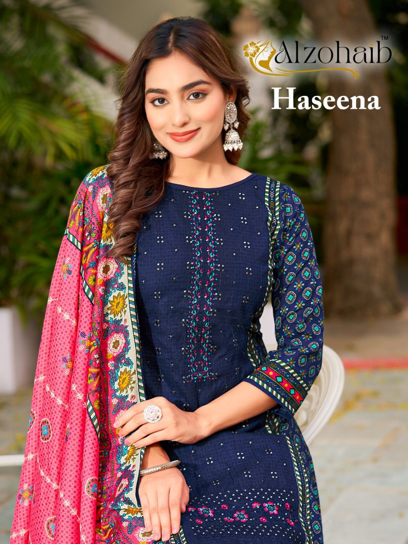Alzohaib Haseena Cotton Dupatta Cotton Printed Pakistani Salwar Suits