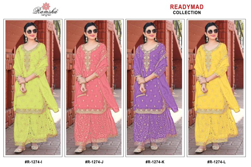 Ramsha R 1274 I To L Crunchy With Work Pakistani Salwar Kameez