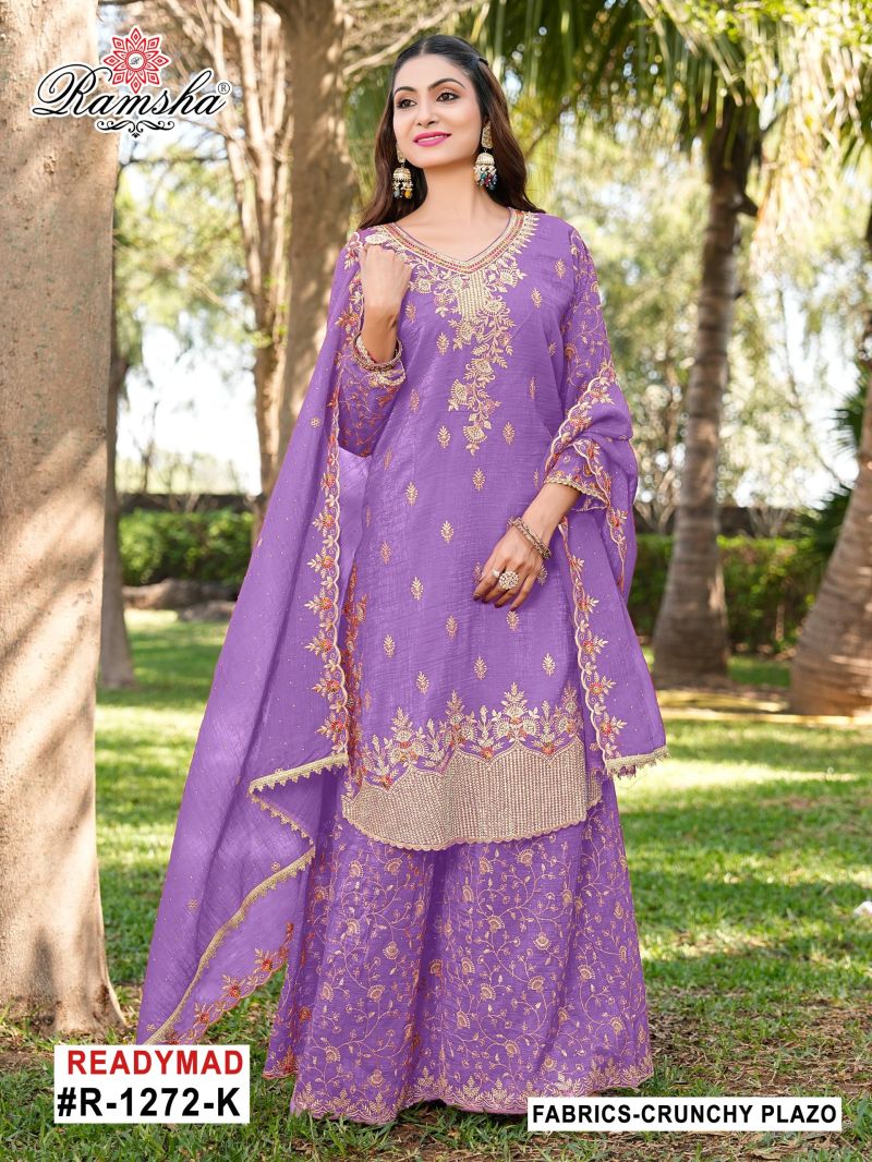 Ramsha R 1272 I To L Crunchy With Work Pakistani Salwar Kameez