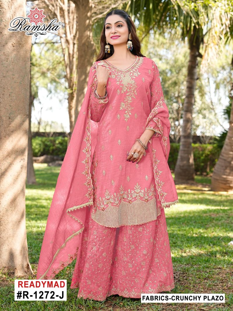 Ramsha R 1272 I To L Crunchy With Work Pakistani Salwar Kameez