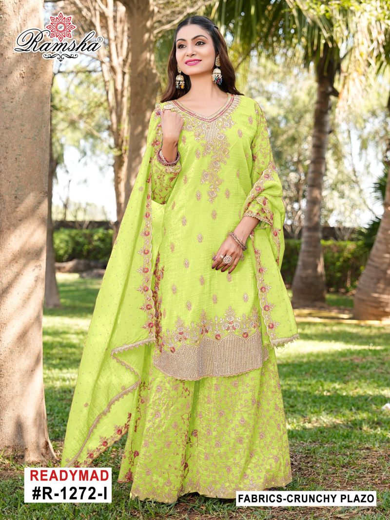 Ramsha R 1272 I To L Crunchy With Work Pakistani Salwar Kameez