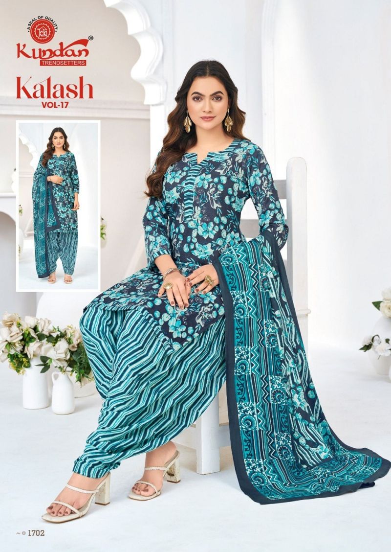 Kundan Kalash Vol 17 Cotton Printed Top With Bottom Dupatta