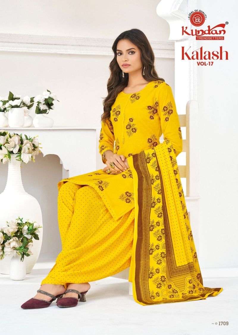 Kundan Kalash Vol 17 Cotton Printed Top With Bottom Dupatta