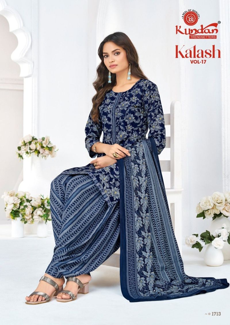 Kundan Kalash Vol 17 Cotton Printed Top With Bottom Dupatta