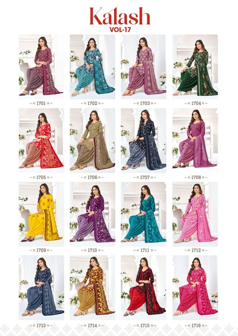 Kundan Kalash Vol 17 Cotton Printed Top With Bottom Dupatta