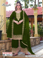 Ramsha R 1424 A To D Georgette Embroidery Pakistani Salwar Kameez