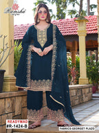 Ramsha R 1424 A To D Georgette Embroidery Pakistani Salwar Kameez