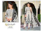 Alzohaib Farha Chiffon Dupatta Cotton Print Work Pakistani Salwar Kameez