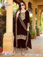 Ramsha R 1423 A To D Georgette Embroidery Pakistani Salwar Kameez