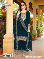 Ramsha R 1423 A To D Georgette Embroidery Pakistani Salwar Kameez