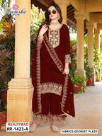 Ramsha R 1423 A To D Georgette Embroidery Pakistani Salwar Kameez