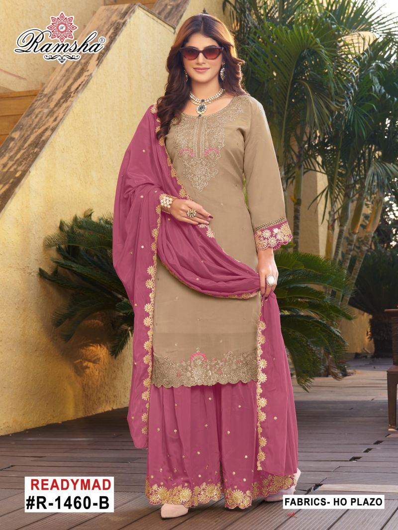 Ramsha R 1460 A To D Ho Embroidery Work Pakistani Salwar Kameez