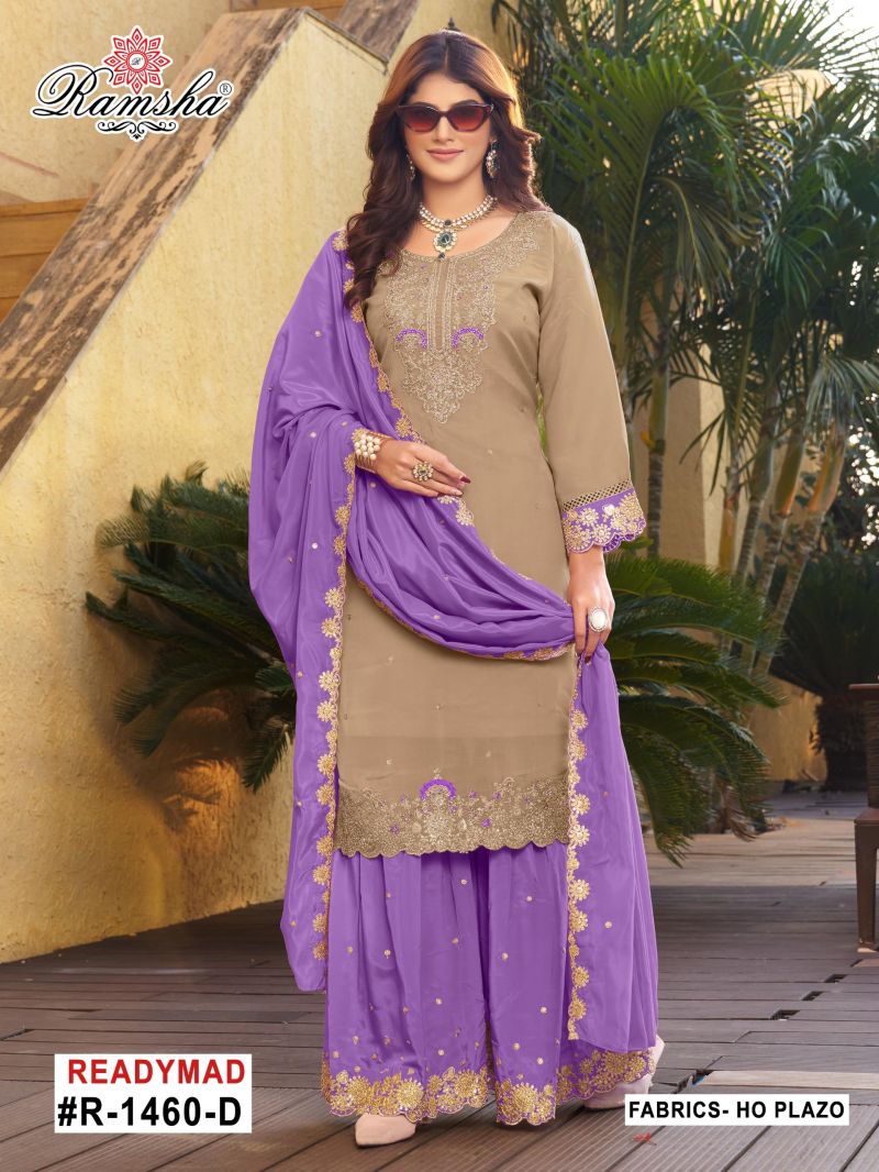 Ramsha R 1460 A To D Ho Embroidery Work Pakistani Salwar Kameez