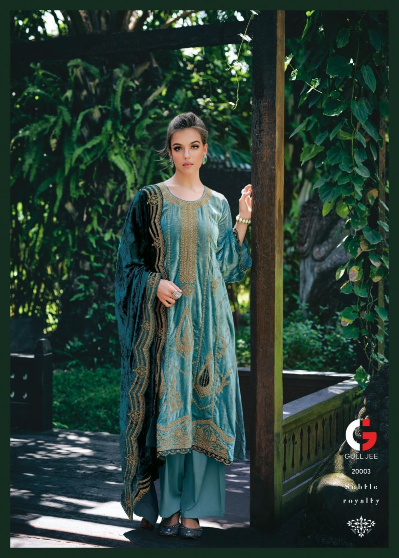 Gull Jee Gul Nasreen Viscose Velvet With Embroidery Salwar Kameez