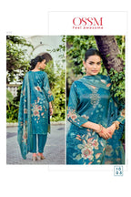 Ossm Gulabo Jacqurd Simmer Silk Embroidery Kurti Pant And Dupatta