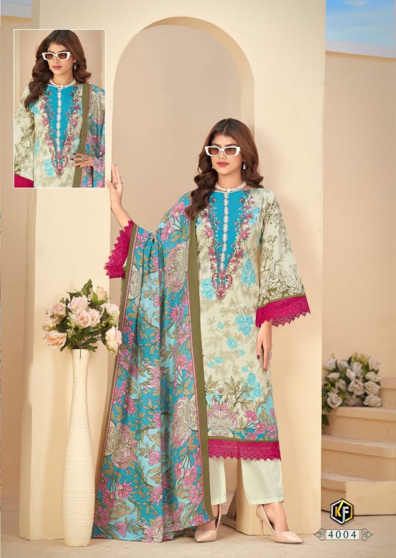 Keval Jazmin Vol 4 Cotton Embroidered Work Dress Material Collection