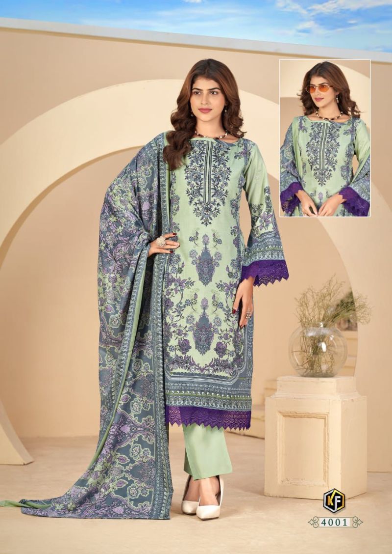 Keval Jazmin Vol 4 Cotton Embroidered Work Dress Material Collection