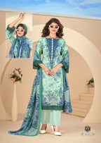 Keval Jazmin Vol 4 Cotton Embroidered Work Dress Material Collection