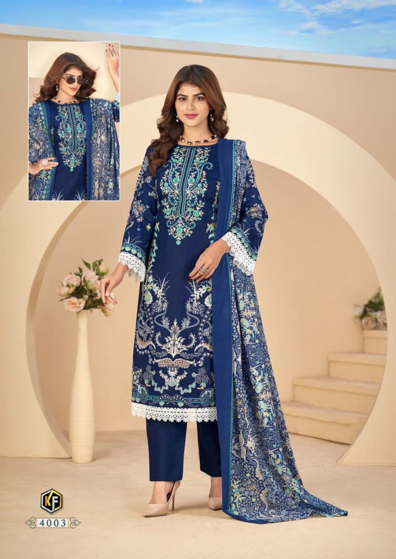 Keval Jazmin Vol 4 Cotton Embroidered Work Dress Material Collection