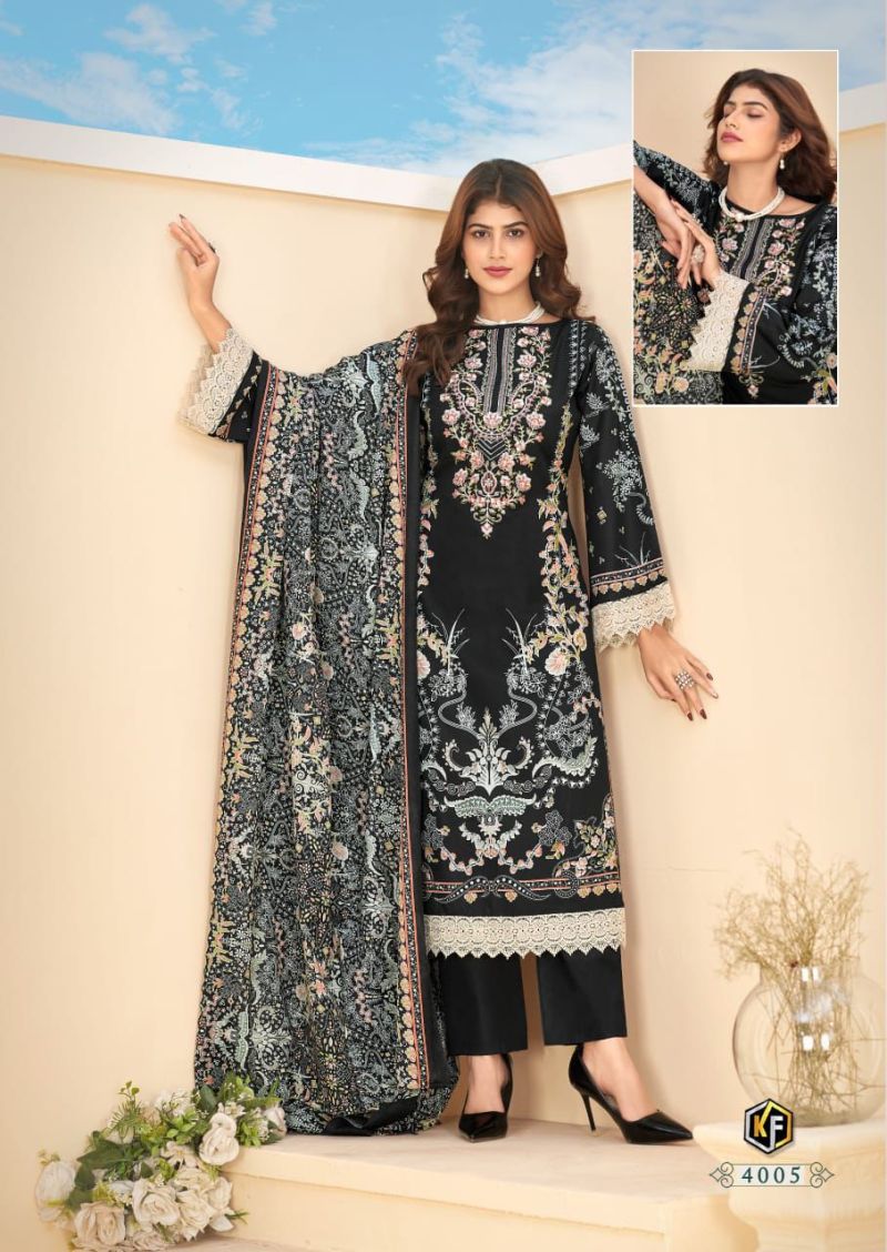 Keval Jazmin Vol 4 Cotton Embroidered Work Dress Material Collection