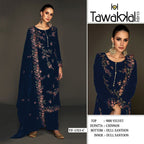 Tf 1321 A To F Velvet Thread And Sequence Work Pakistani Salwar Kameez