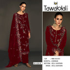Tf 1321 A To F Velvet Thread And Sequence Work Pakistani Salwar Kameez