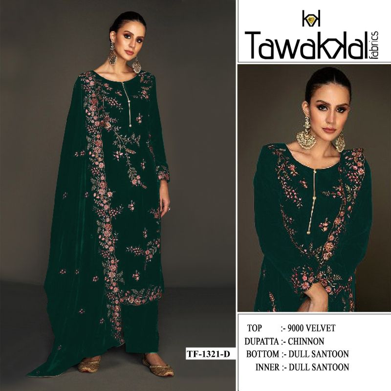 Tf 1321 A To F Velvet Thread And Sequence Work Pakistani Salwar Kameez