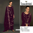 Tf 1321 A To F Velvet Thread And Sequence Work Pakistani Salwar Kameez