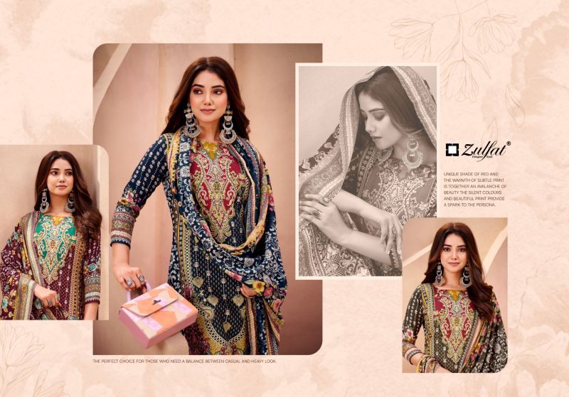 Zulfat Afsana Woollen Pashmina Dress Material Collection