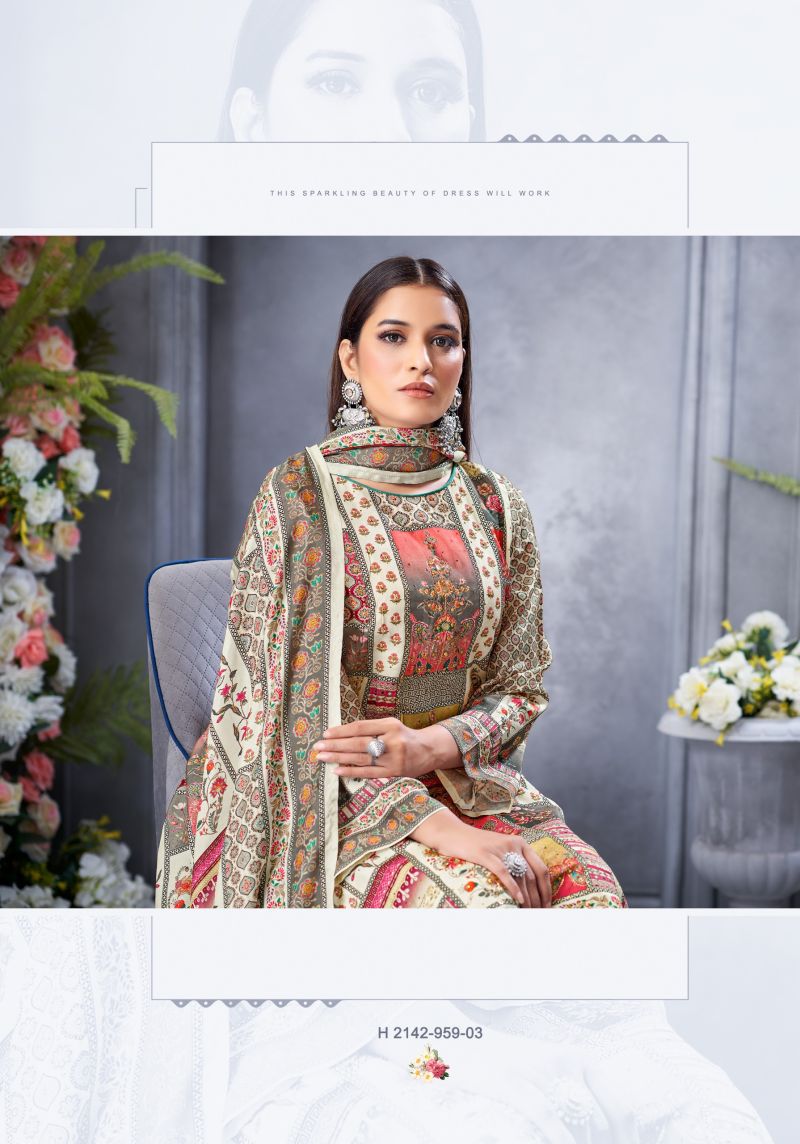 Alok Black Biba Edition 5 Viscose Maslin Designer Dress Material