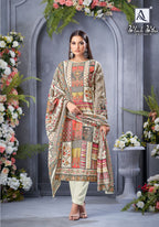 Alok Black Biba Edition 5 Viscose Maslin Designer Dress Material