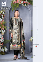 Alok Black Biba Edition 5 Viscose Maslin Designer Dress Material