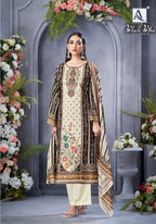 Alok Black Biba Edition 5 Viscose Maslin Designer Dress Material