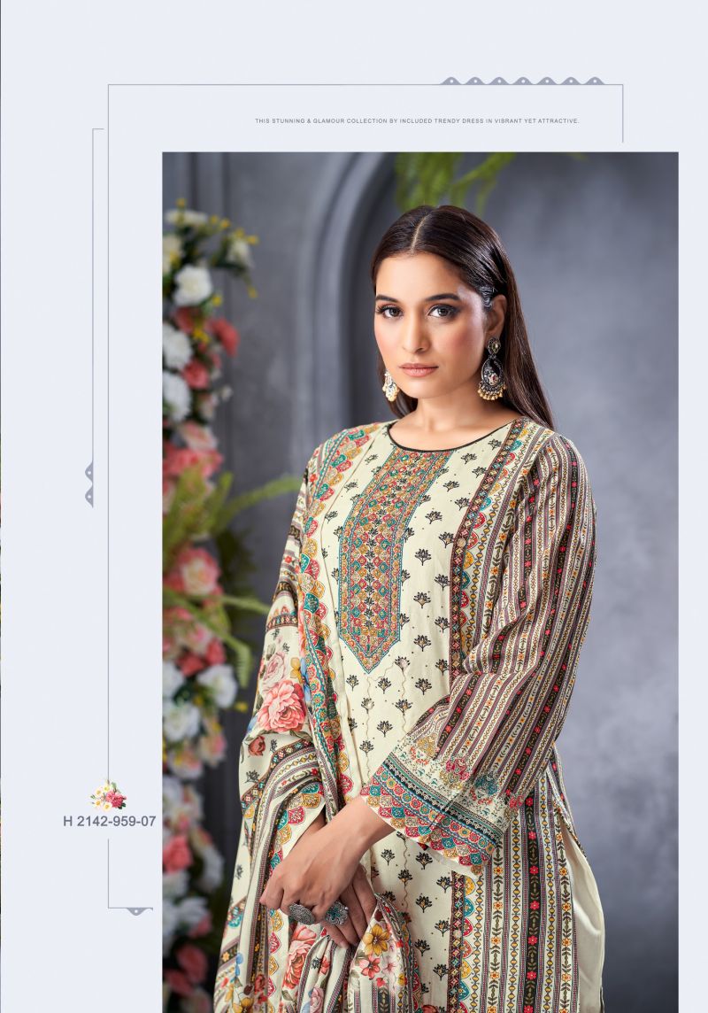 Alok Black Biba Edition 5 Viscose Maslin Designer Dress Material