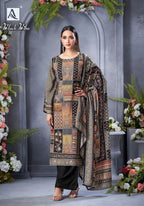 Alok Black Biba Edition 5 Viscose Maslin Designer Dress Material