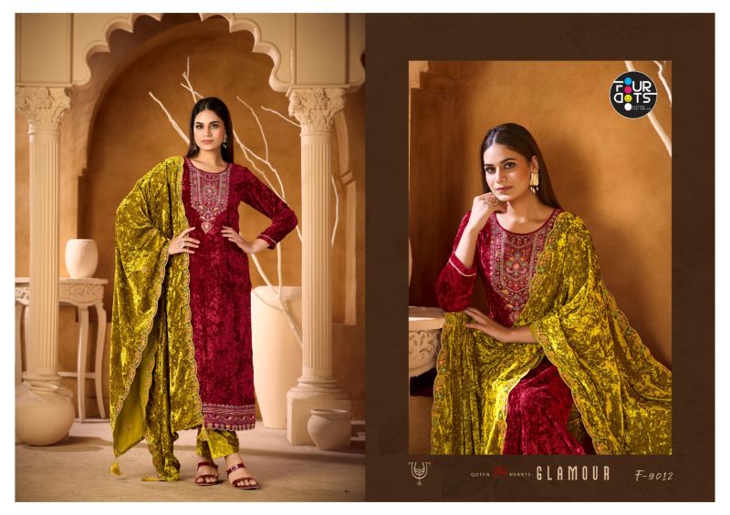 Four Dots Champion Vol 2 Makhmal With Work Designer Salwar Kameez