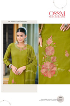 Ossm Geet Roman Silk Embroidery Work Kurti Pant And Dupatta