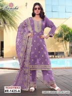 Ramsha R 1425 A To D Organza Embroidery Work Pakistani Salwar Kameez